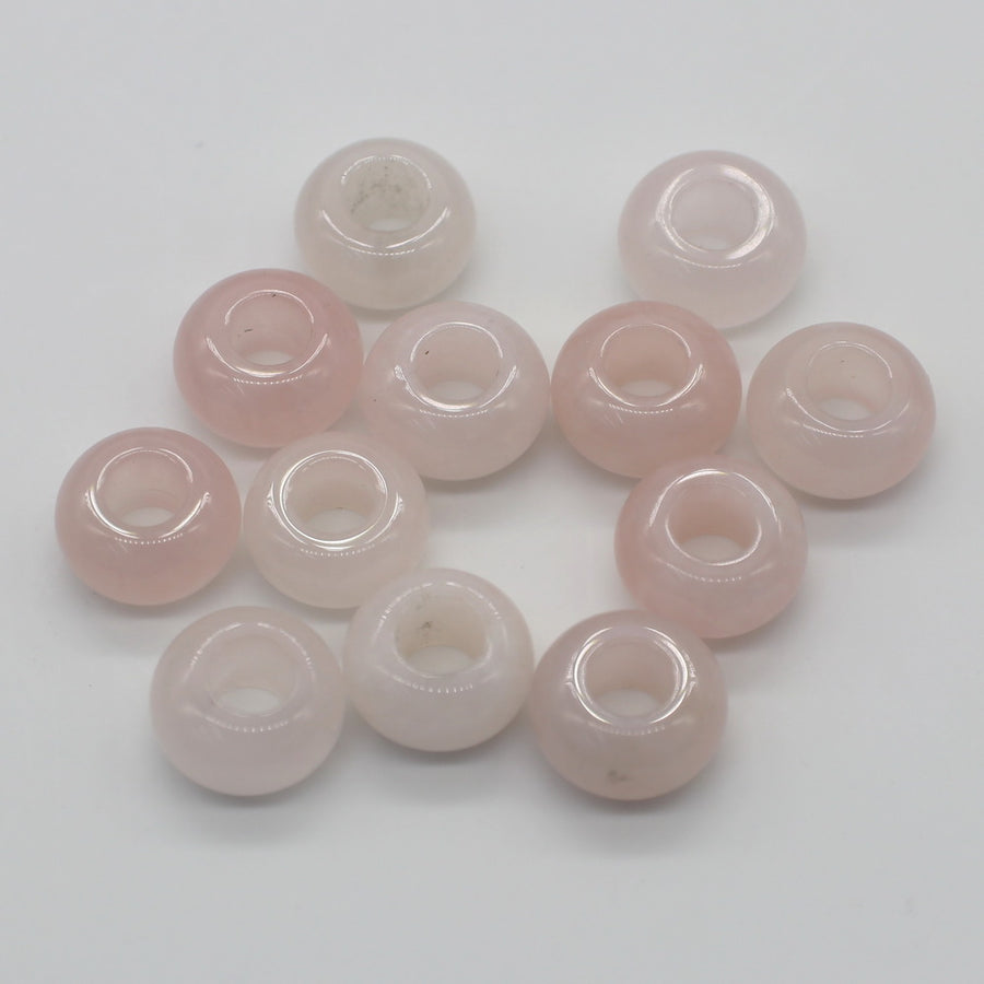 8x14 MM Roundel Stone Beads Big Hole in 6 MM Price For 10 PCS