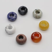 8x14 MM Roundel Stone Beads Big Hole in 6 MM Price For 10 PCS