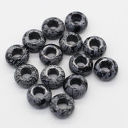 8x14 MM Roundel Stone Beads Big Hole in 6 MM Price For 10 PCS