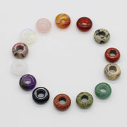 6x12 MM Roundel Stone Beads Big Hole in 5 MM Price For 10 PCS