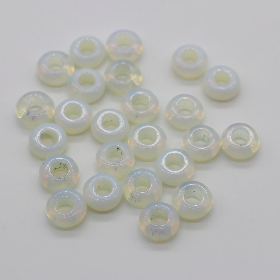 6x12 MM Roundel Stone Beads Big Hole in 5 MM Price For 10 PCS