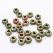 6x12 MM Roundel Stone Beads Big Hole in 5 MM Price For 10 PCS