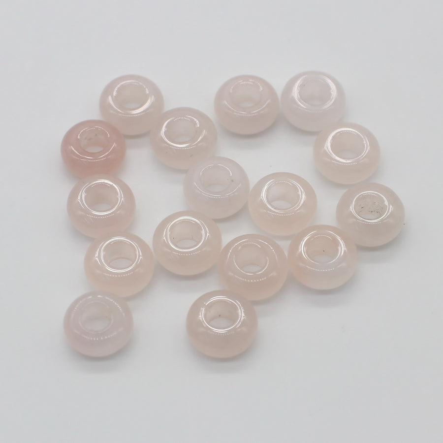 6x12 MM Roundel Stone Beads Big Hole in 5 MM Price For 10 PCS