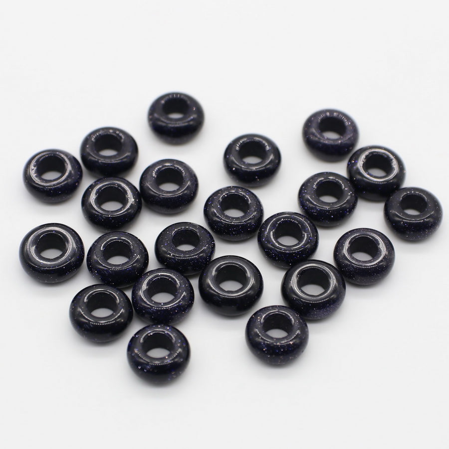 6x12 MM Roundel Stone Beads Big Hole in 5 MM Price For 10 PCS