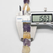 Amethyst And Yellow Citrine Raw Mix String Necklace