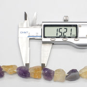 Amethyst And Yellow Citrine Raw Mix String Necklace