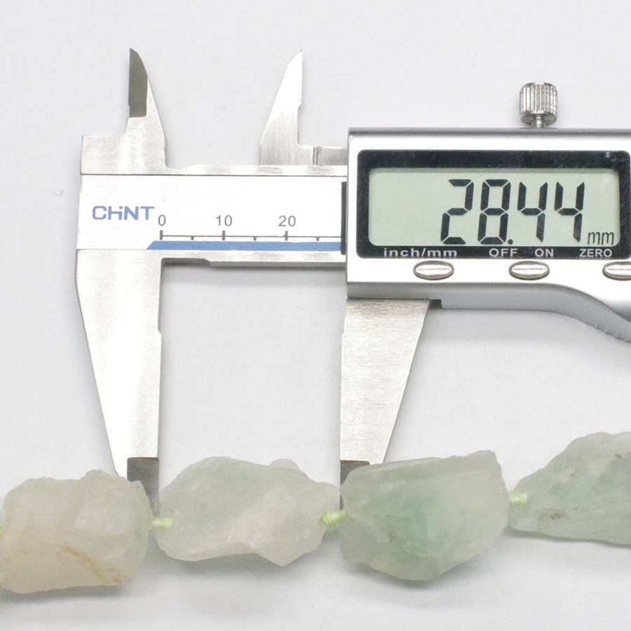 Green Quartz Amethyst Raw Strand Necklace