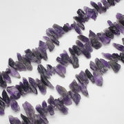 Green Quartz Amethyst Raw Strand Necklace