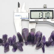 Green Quartz Amethyst Raw Strand Necklace