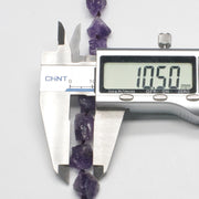 Green Quartz Amethyst Raw Strand Necklace