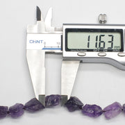 Green Quartz Amethyst Raw Strand Necklace