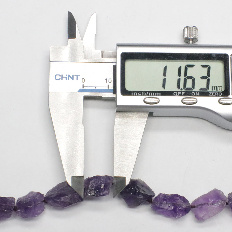 Green Quartz Amethyst Raw Strand Necklace