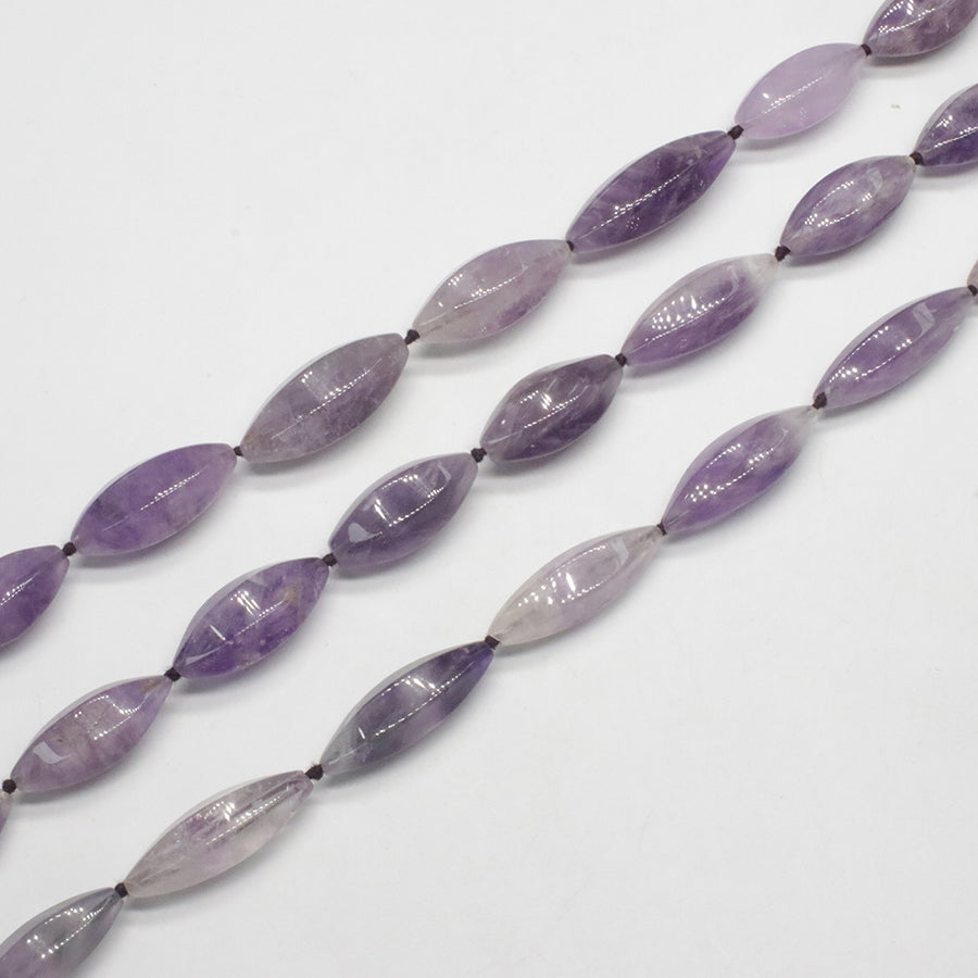 Green Quartz Amethyst Raw Strand Necklace