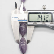 Green Quartz Amethyst Raw Strand Necklace