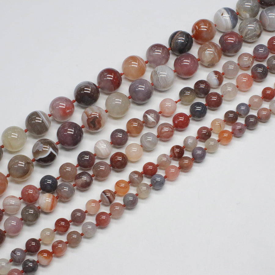 10mm 13mm 18mm Botswana Agate Round Beads Strand