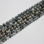8mm 12mm 14mm Hawk's Eye Round Bead Strand