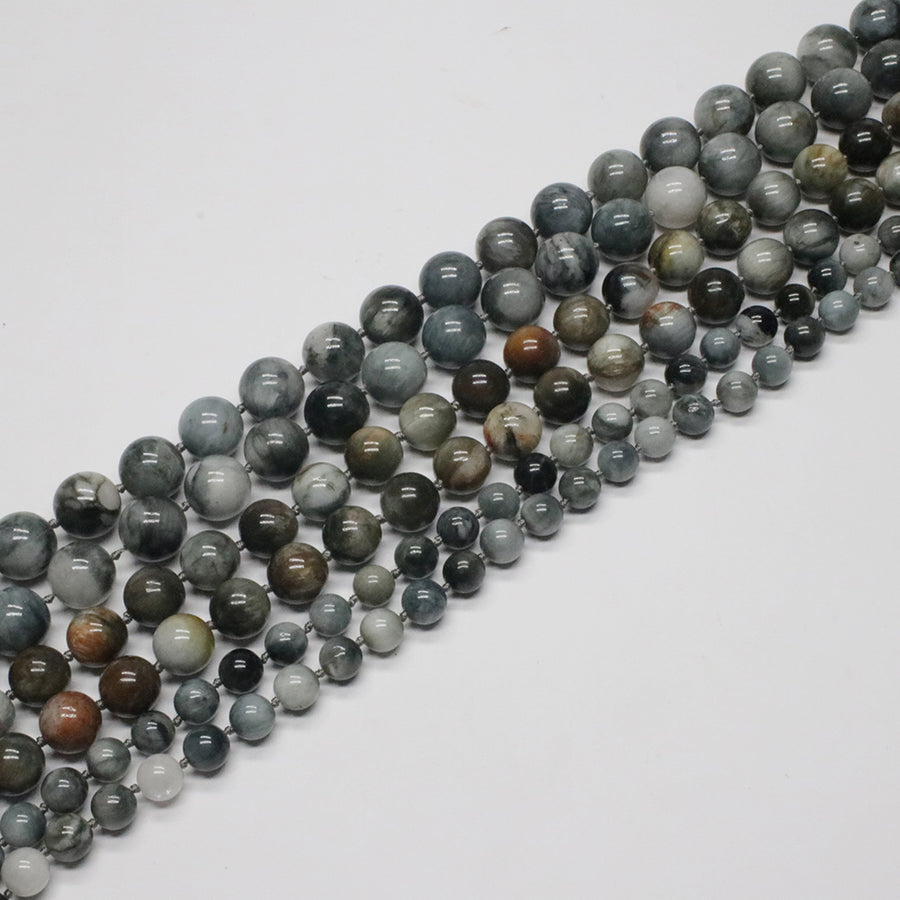 8mm 12mm 14mm Hawk's Eye Round Bead Strand