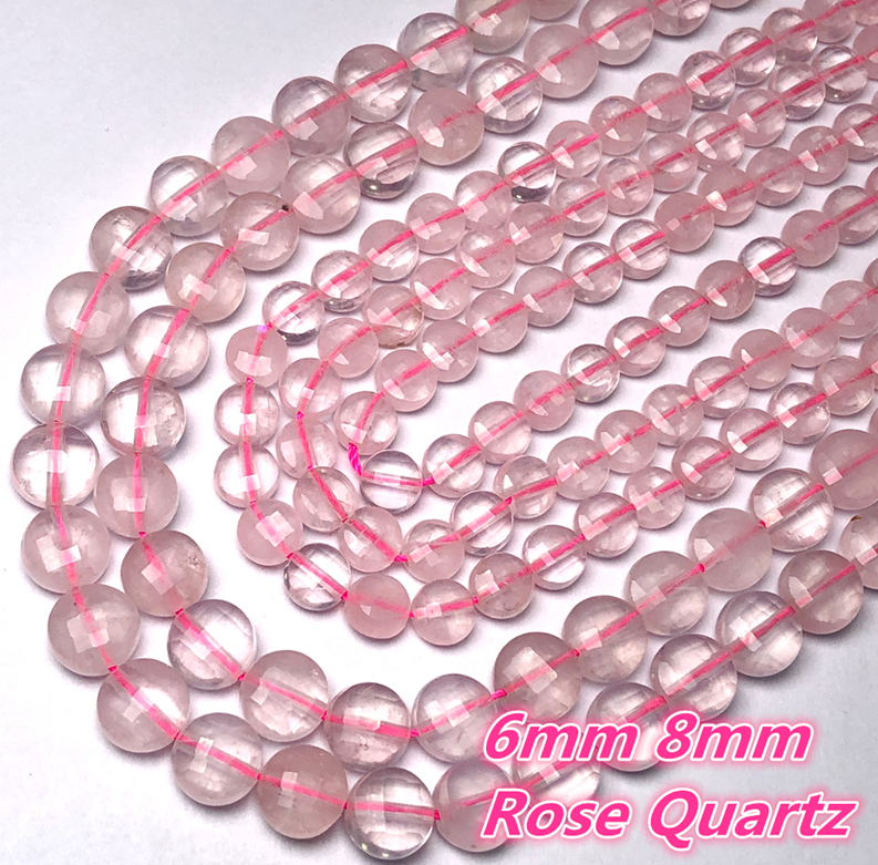 4 MM Natural Stone Faceted Coin Strands Price For 5 Strands