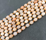 Natural Stone Faceted Satellite Beads Strands Price For 5 Strands