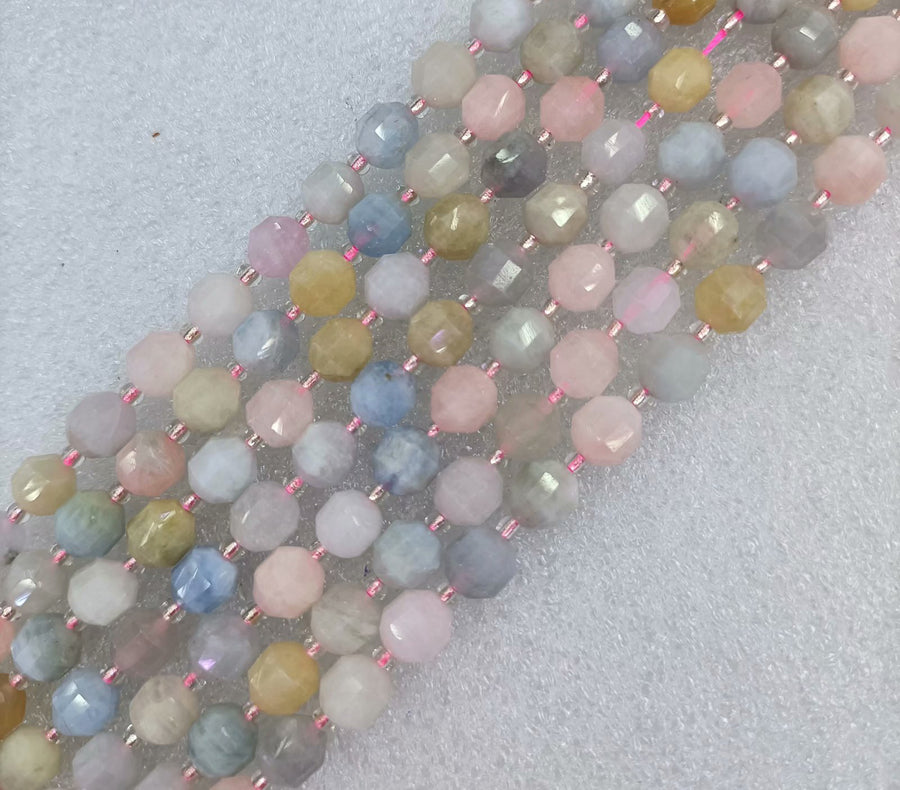 Natural Stone Faceted Satellite Beads Strands Price For 5 Strands