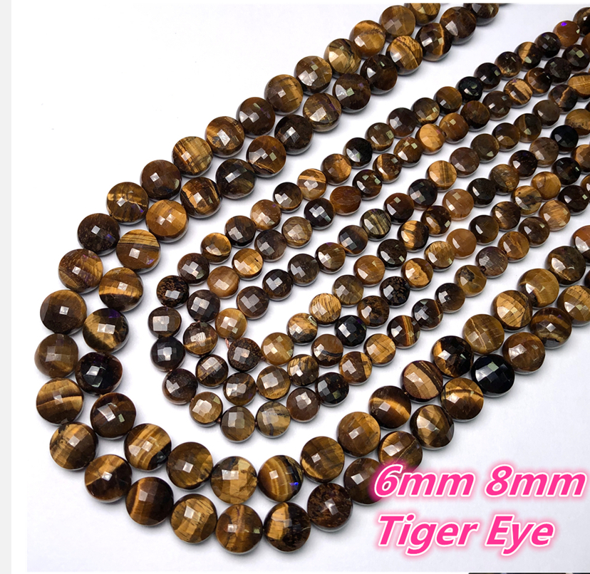 4 MM Natural Stone Faceted Coin Strands Price For 5 Strands