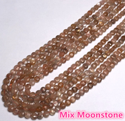 4 MM Natural Stone Faceted Coin Strands Price For 5 Strands