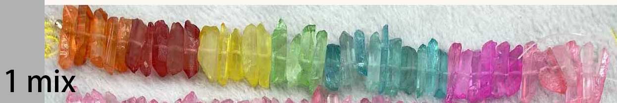 Ciondolo placcato in cristallo naturale multicolore