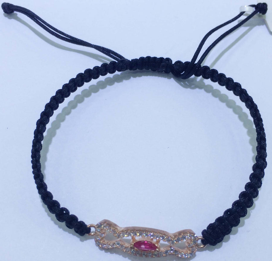 Bracelet de bracelet réglable shambala en métal argent sterling