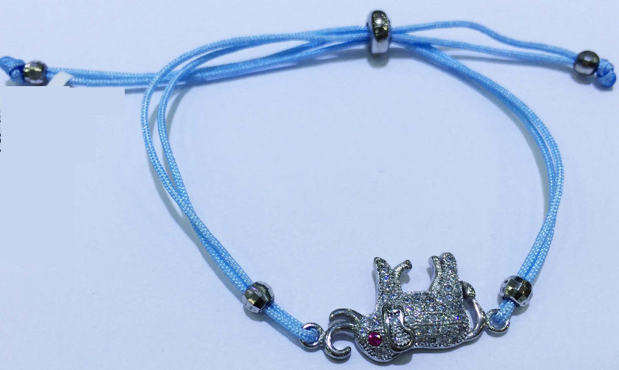 Bracelet Of Sterling Silver Metal Adjustable Bracelet