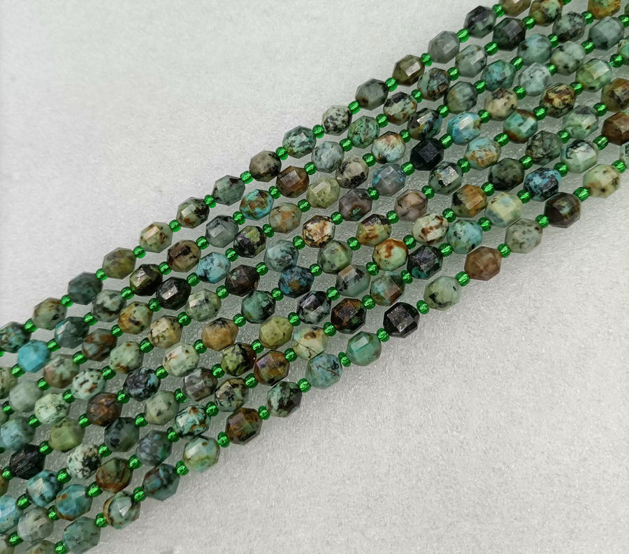 Natural Stone Faceted Satellite Beads Strands Price For 5 Strands