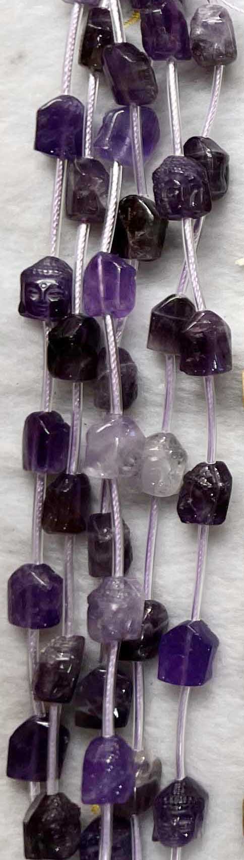 boudha in pietra naturale, perline di pietra incise