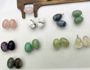 Natural Stone Egg Shape  Pendants