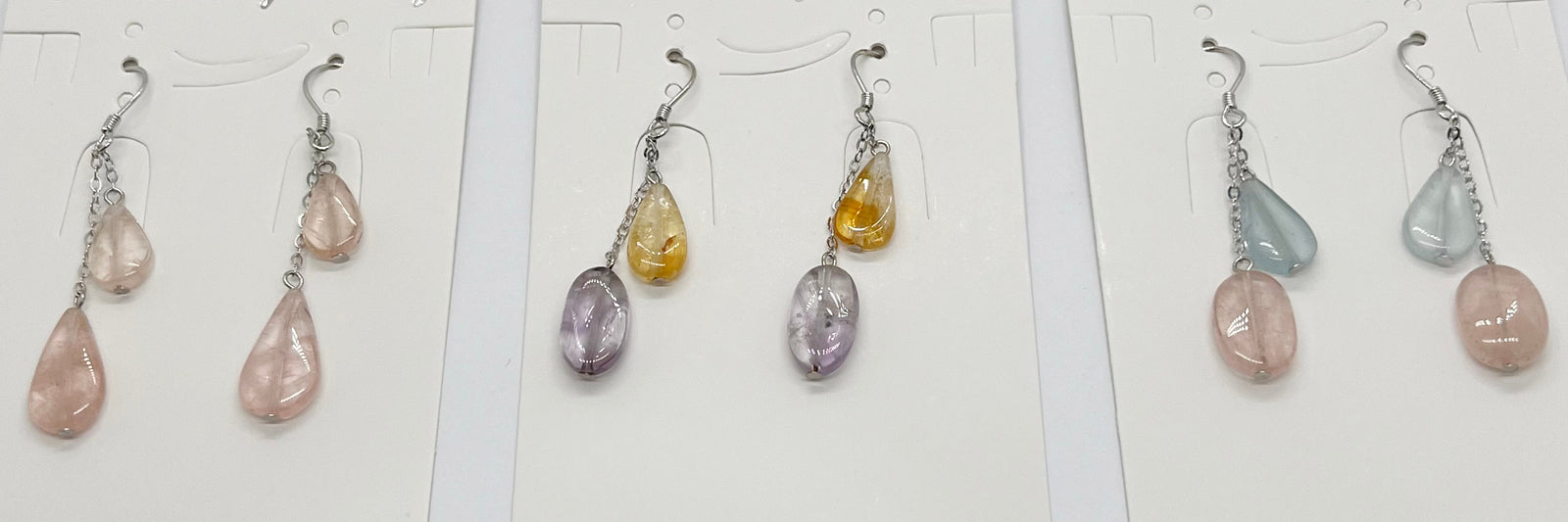Sterling silver earring with natural stone