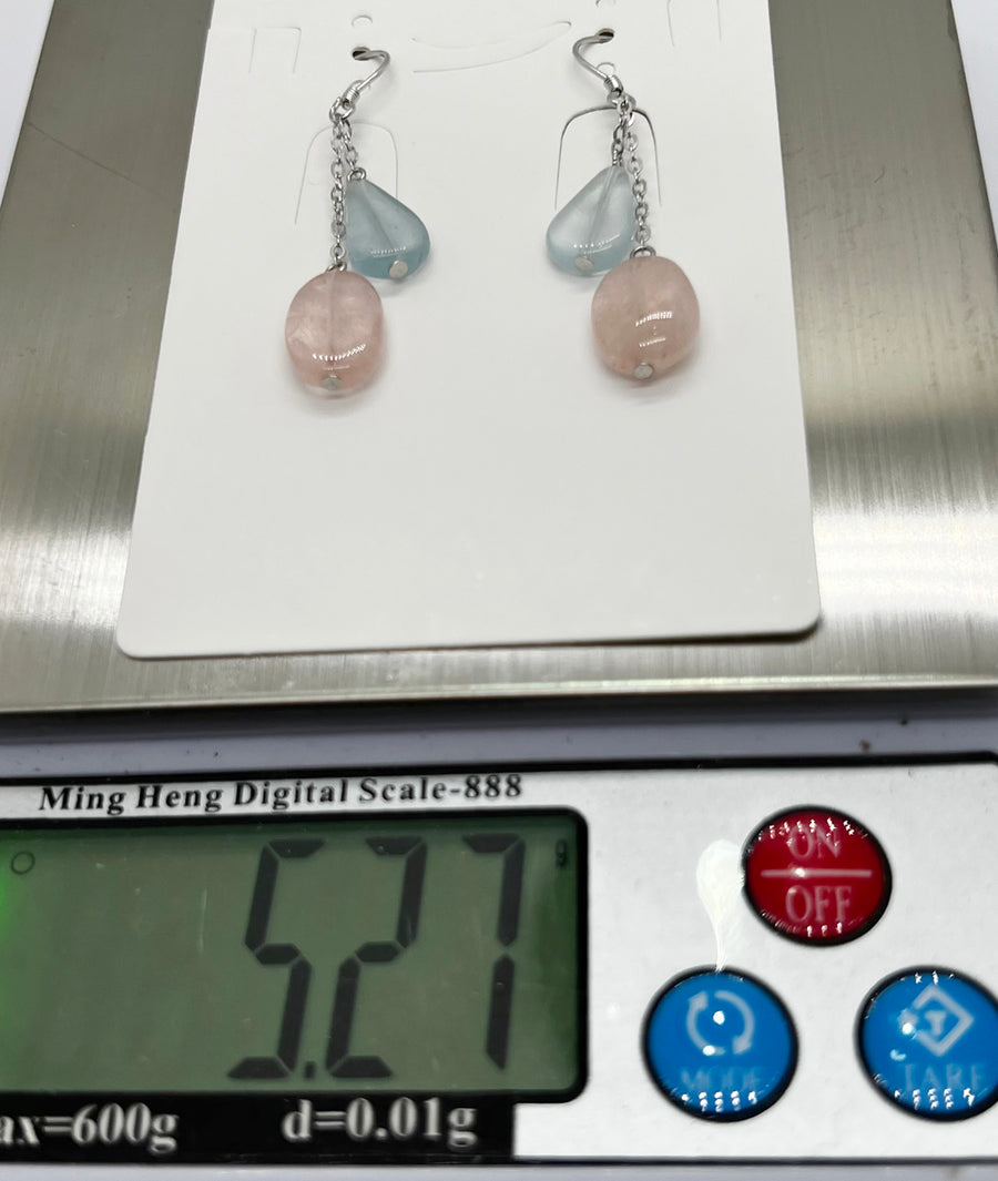 Sterling silver earring with natural stone