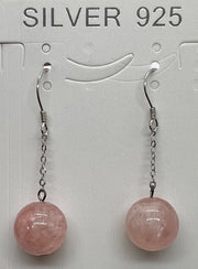 Sterling silver earring with natural stone