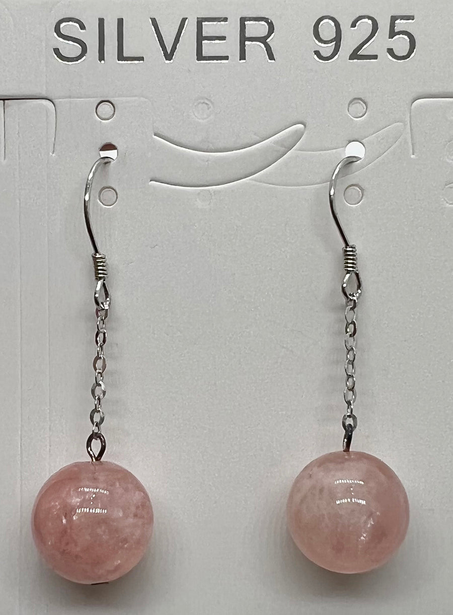 Sterling silver earring with natural stone