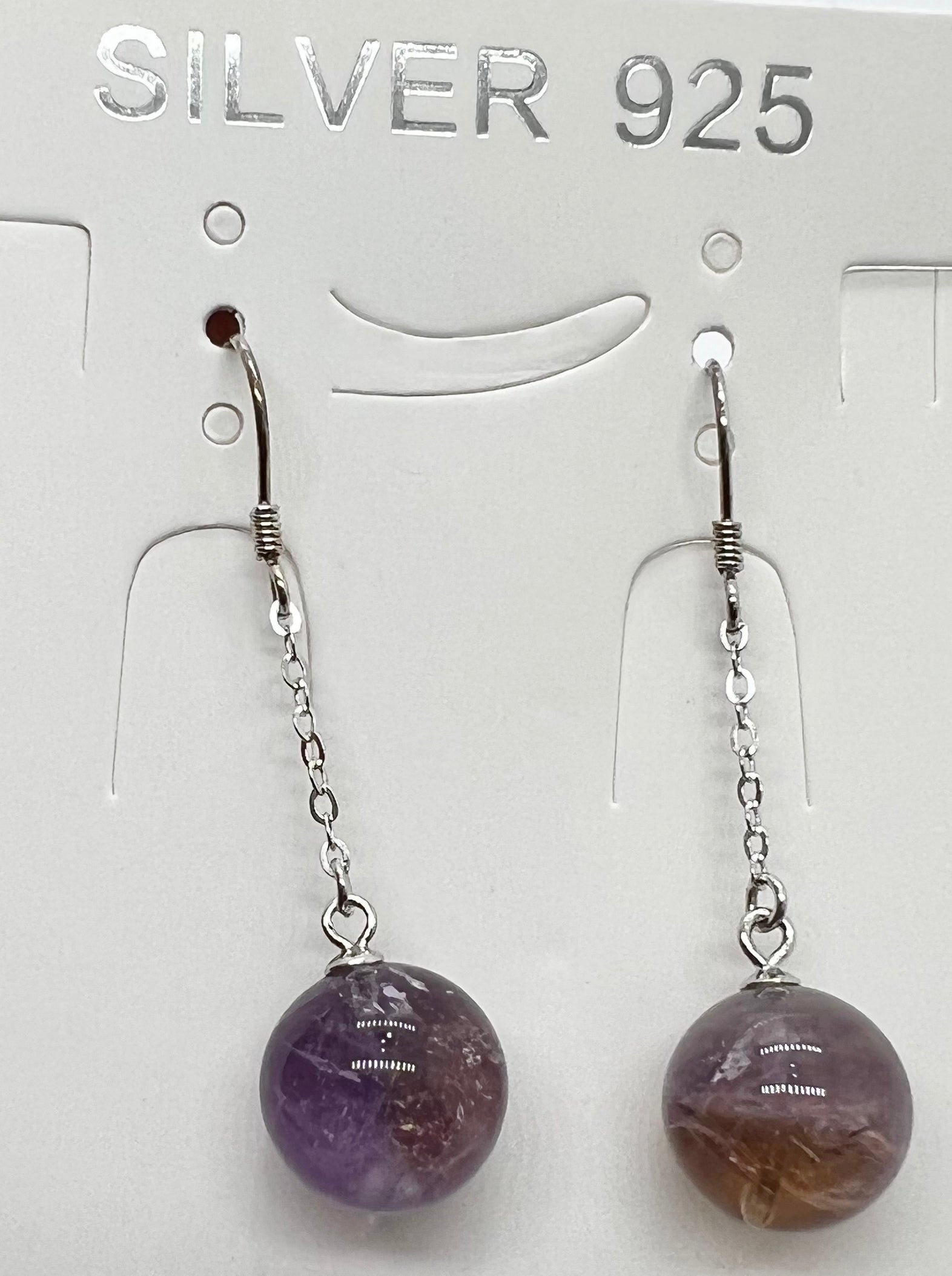 Sterling silver earring with natural stone