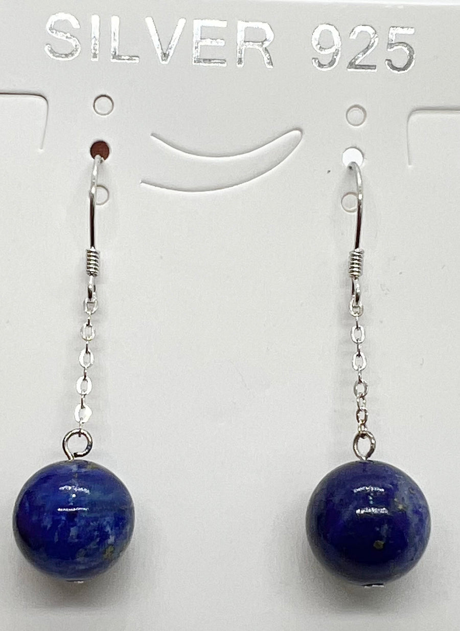 Sterling silver earring with natural stone