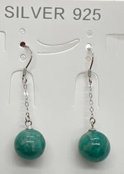 Sterling silver earring with natural stone