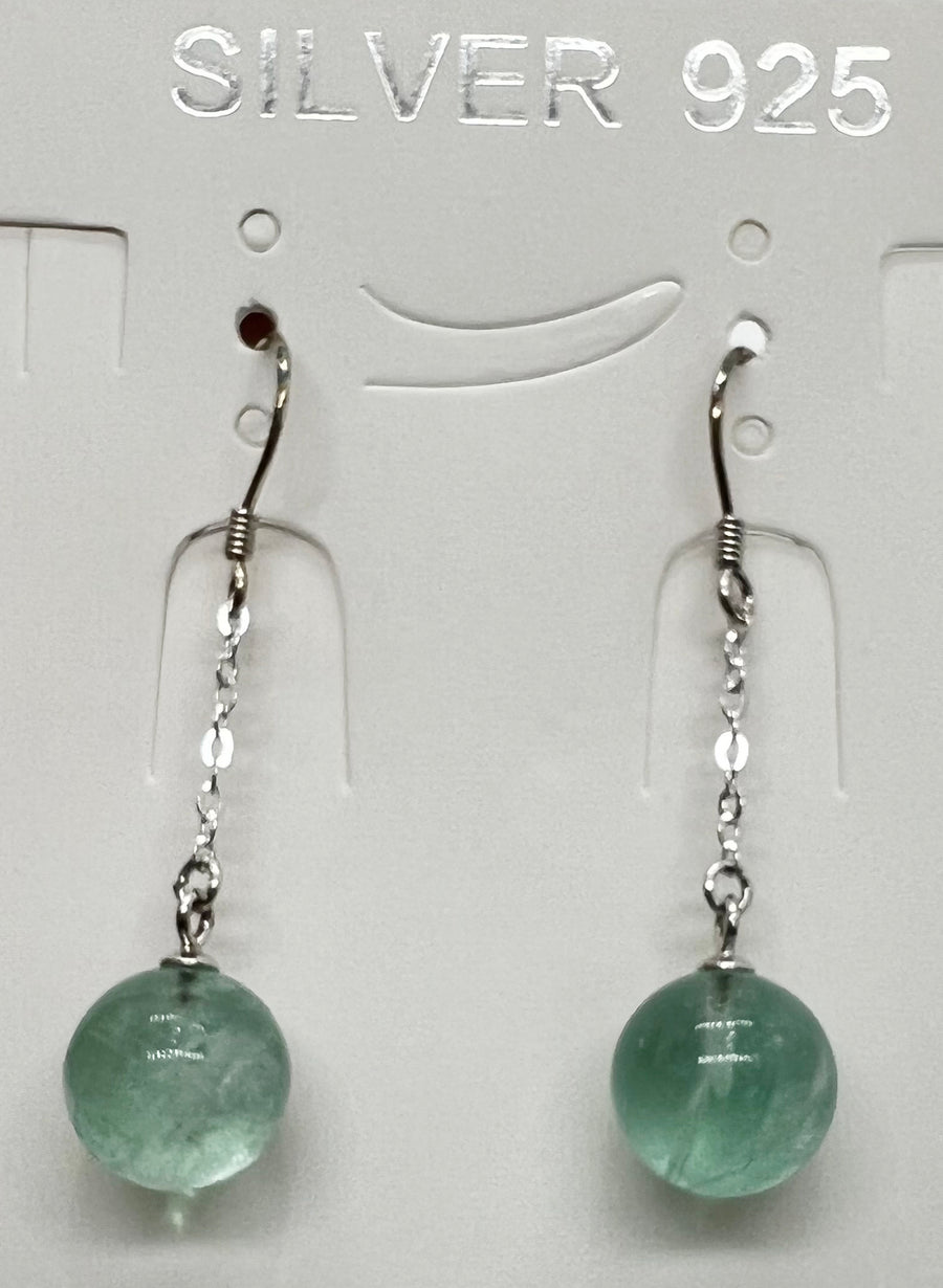 Sterling silver earring with natural stone
