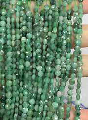 4 MM Natural Stone Faceted Coin Strands Price For 5 Strands