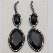 New Fashion CZ Hook Drop Earring Natural Stone Pendant Brass Plated With Cubic Zircon For Young Lady