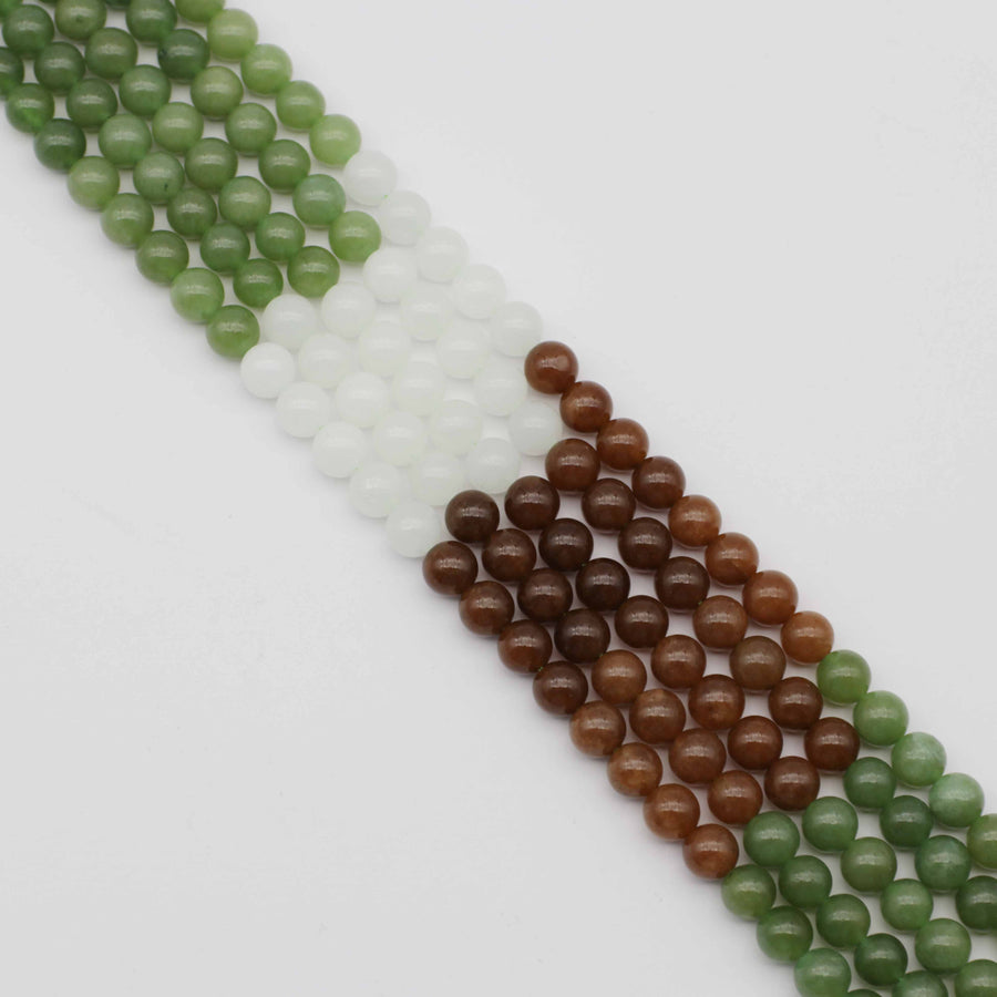 Regular Gemstone 6mm 8mm 10mm HeTian Jade Beads Jewelry Design Fitting Accessories Price For 5 Strands