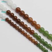 Regular Gemstone 6mm 8mm 10mm HeTian Jade Beads Jewelry Design Fitting Accessories Price For 5 Strands