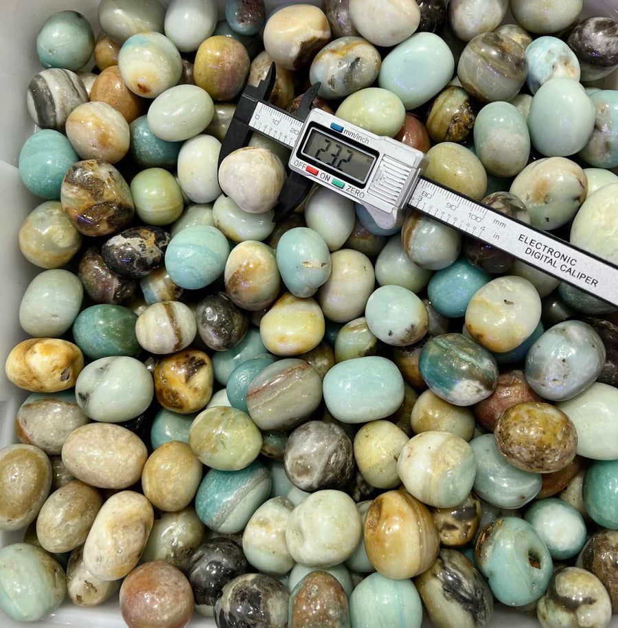 Pedra bruta de paralelepípedo de Amazonita para decoração de tanque de peixes de massagem