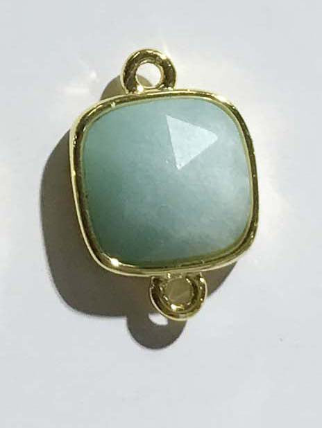 Pendants And Connectors Of Natural Blue Amazonite Price For 10 PCS
