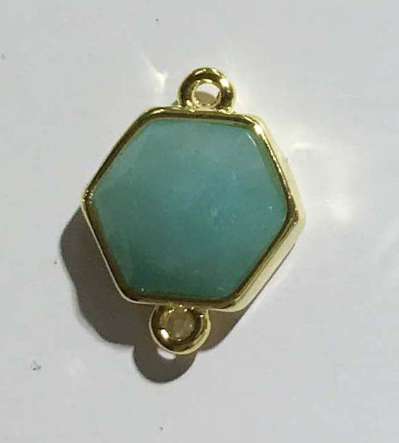 Pendants And Connectors Of Natural Blue Amazonite Price For 10 PCS