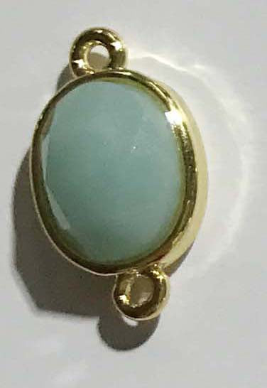 Pendants And Connectors Of Natural Blue Amazonite Price For 10 PCS
