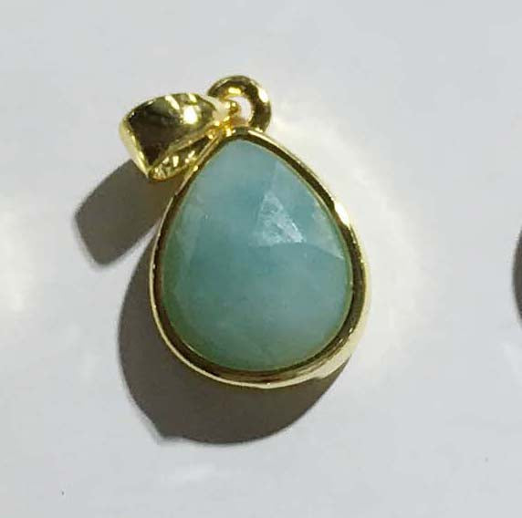 Pendants And Connectors Of Natural Blue Amazonite Price For 10 PCS