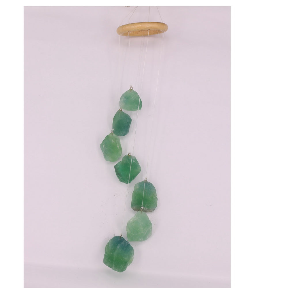 Aeolian Bell  Green Fluorite Door Bell  Colorful Agate bell House Decoration